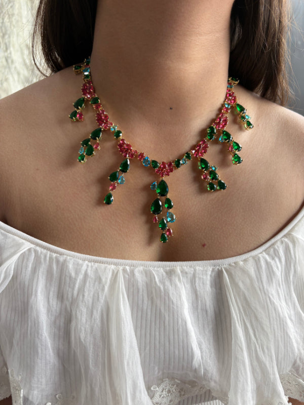 necklace with matching earrings