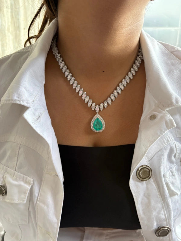 necklace with earrings