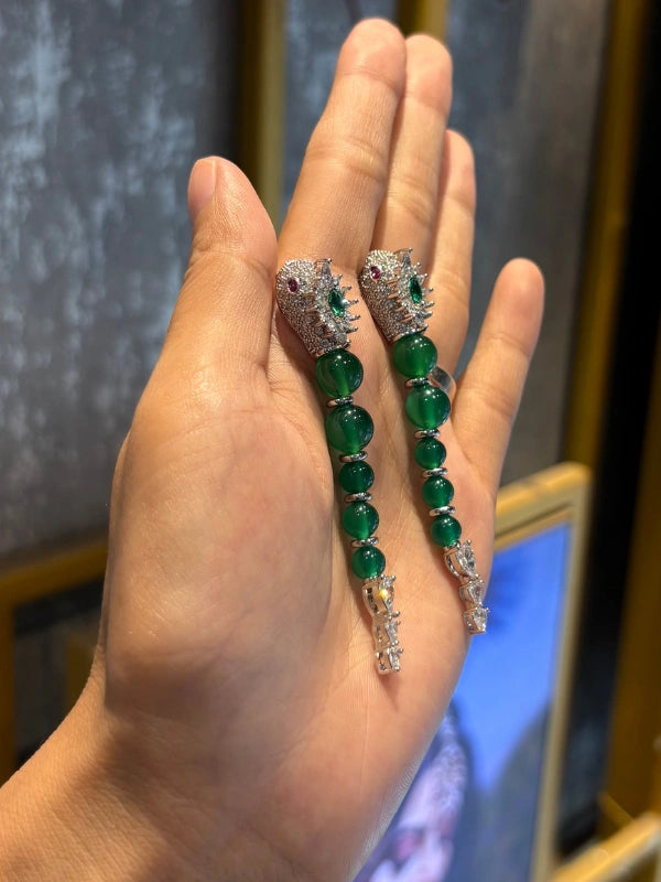 Ruby stone earrings