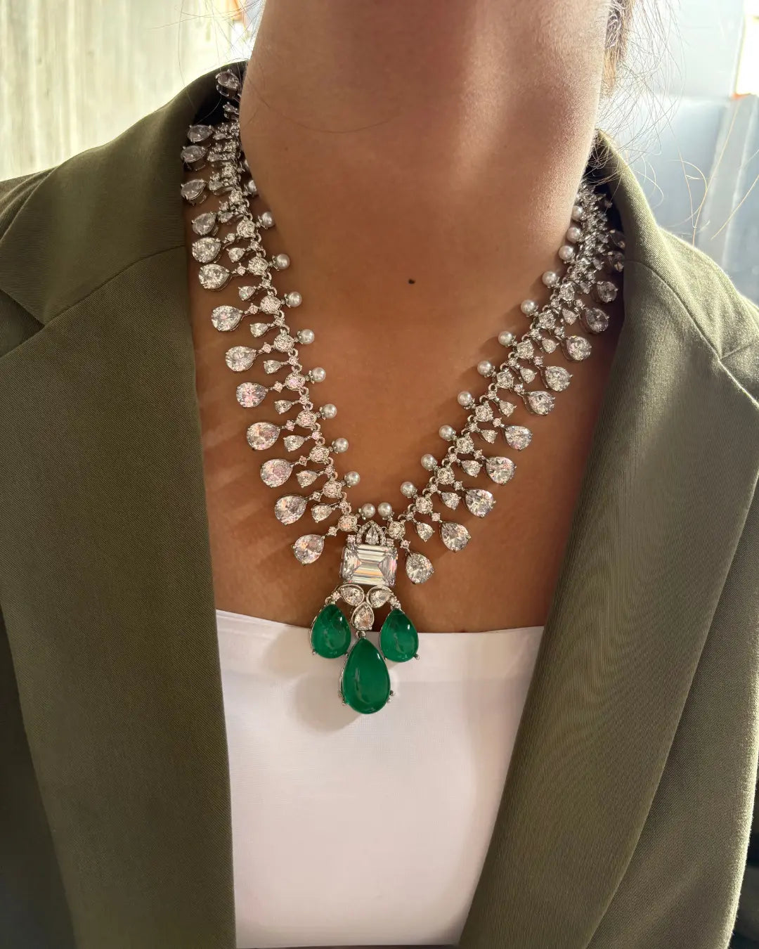 Necklace with earrings