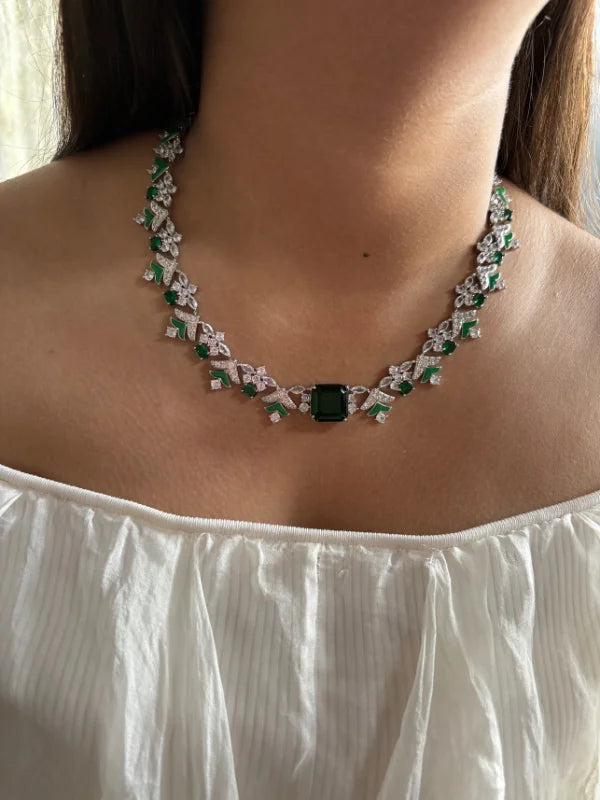necklace with earrings