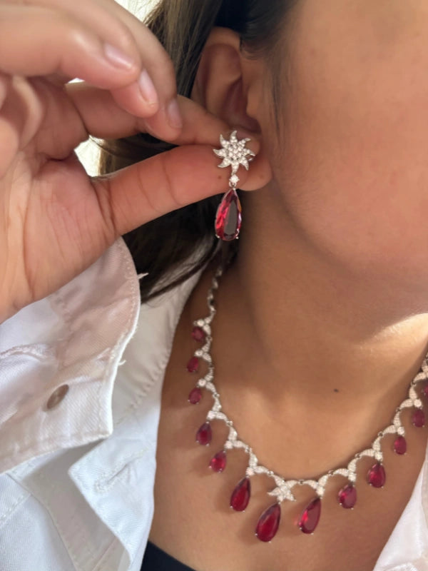 necklace with matching earrings