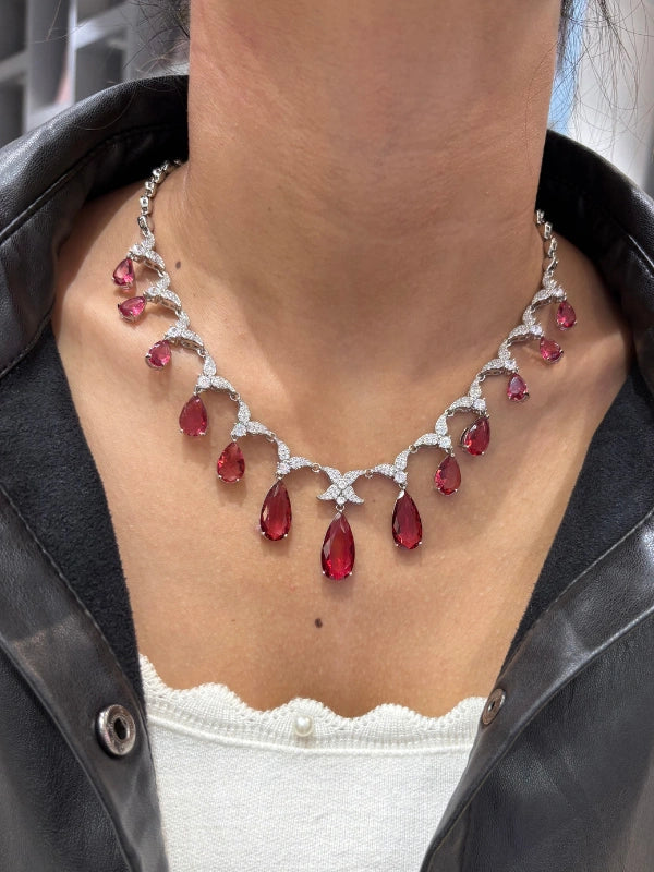 necklace with earrings