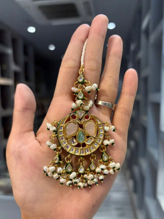 Kundan Baby  Pink Mang Tikka