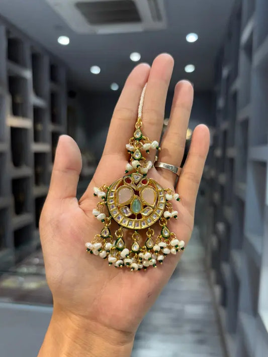 Kundan Baby  Pink Mang Tikka
