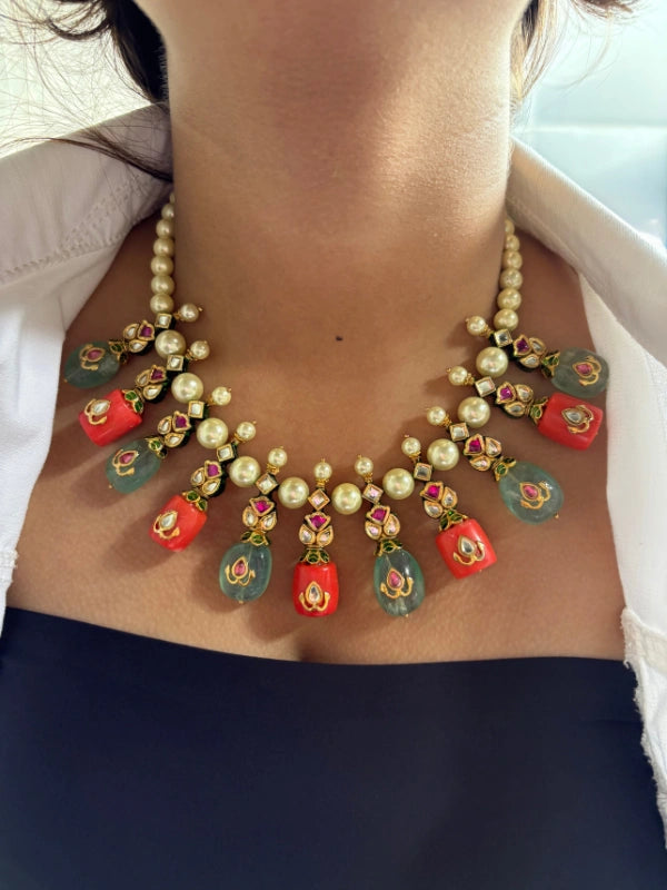 necklace with earrings