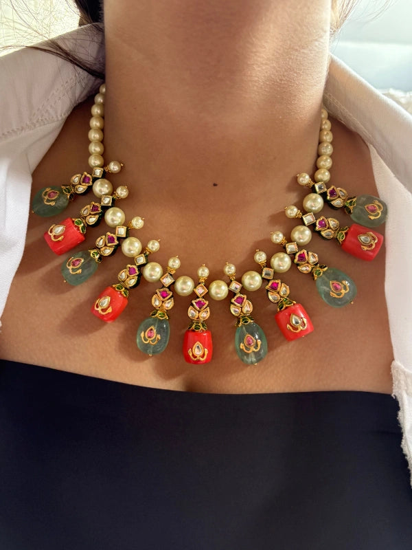 necklace  with matching earrings