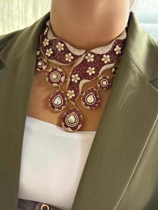 necklace with earrings