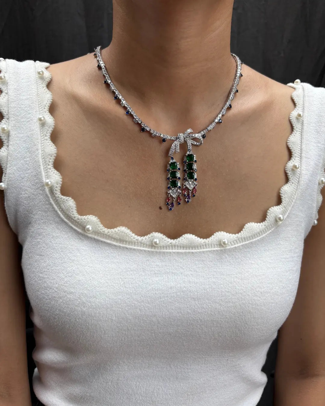 Necklace with earrings