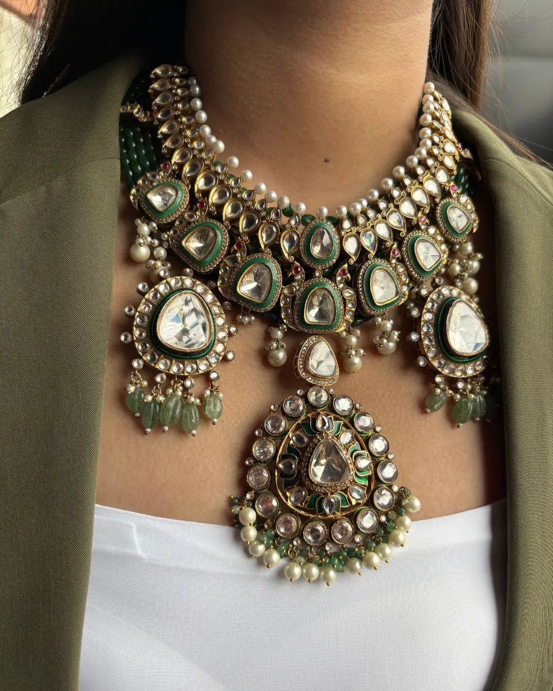 polki necklace set
