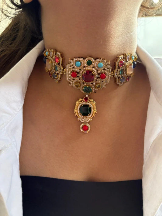 The Jodha Ratan Victorian Choker: A Royal Statement for the Modern Bride