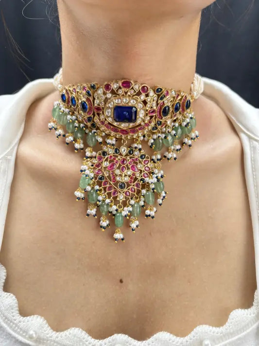 Add a Pop of Royalty: The Kundan Multi Choker for Every Celebration