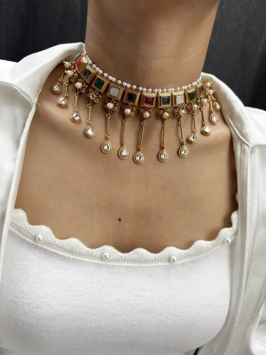 necklace with earrings