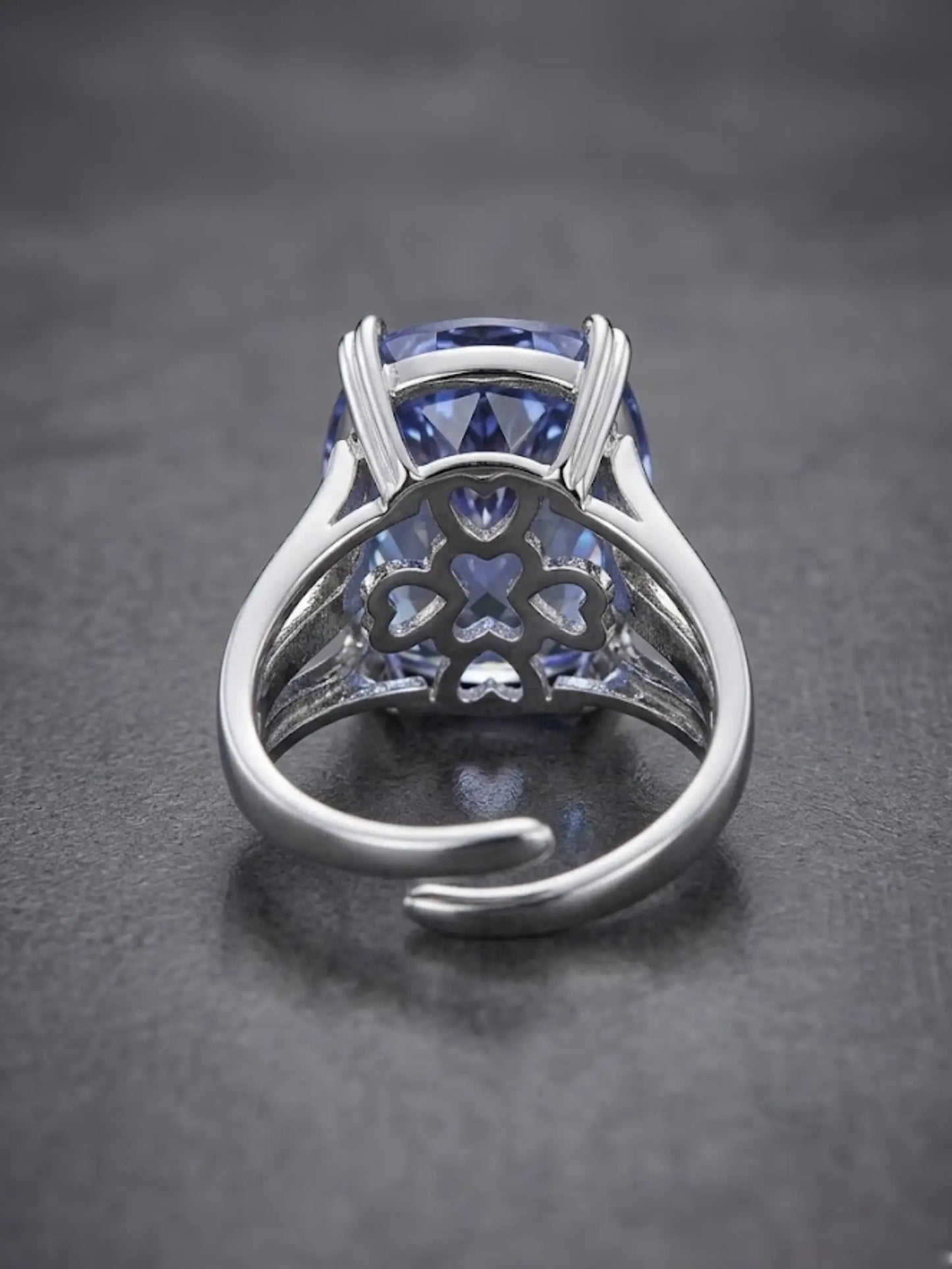 standard rings for women silver adjustable band