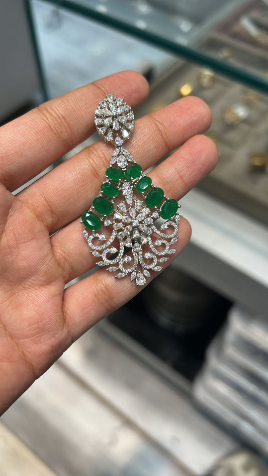 Jewel Streert CZ Set with Pearl Set