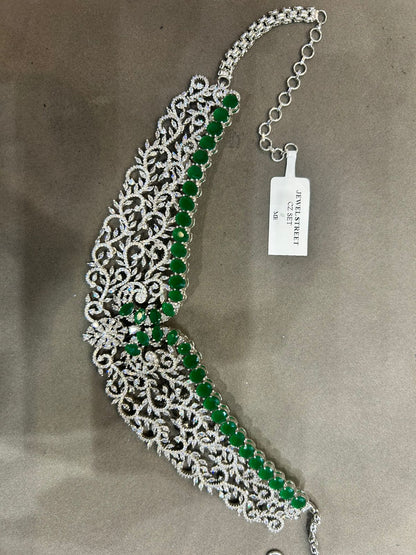 Jewel Streert CZ Set with Pearl Set