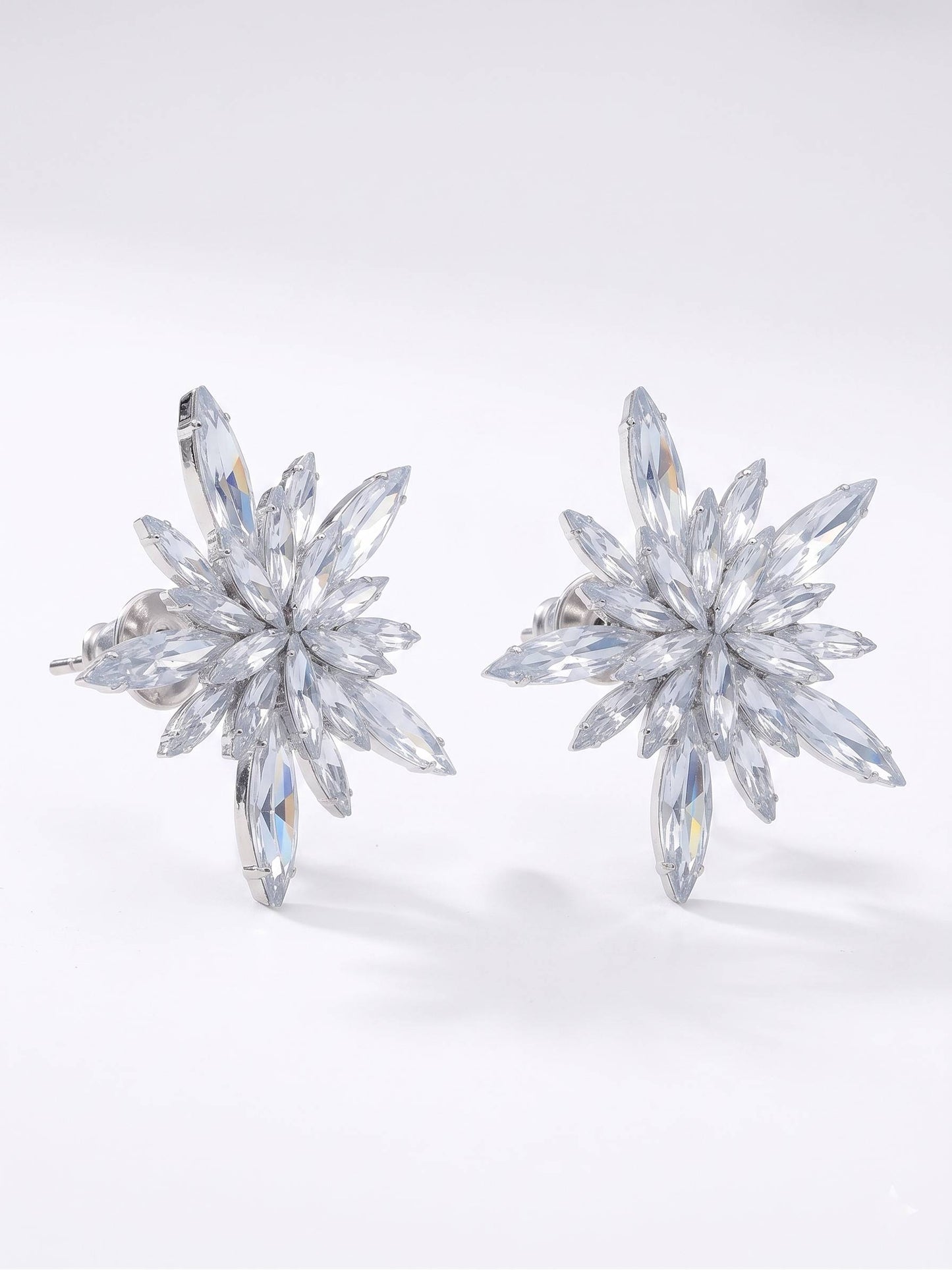CZ Starfire Stud Earrings For Women | Latest Earrings Design