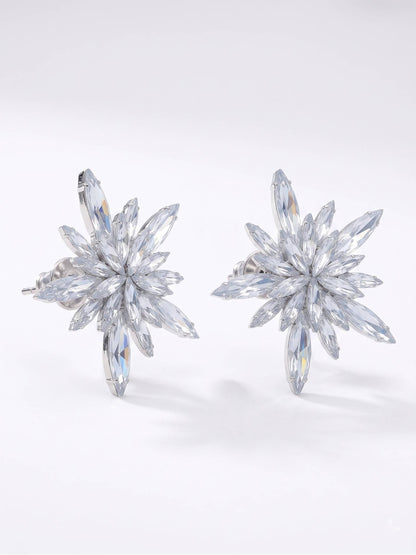 CZ Starfire Stud Earrings For Women | Latest Earrings Design