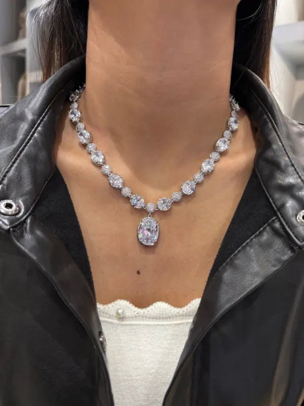 Necklace with matching earrings 