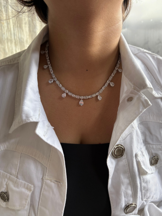 Cz Dewline Necklace