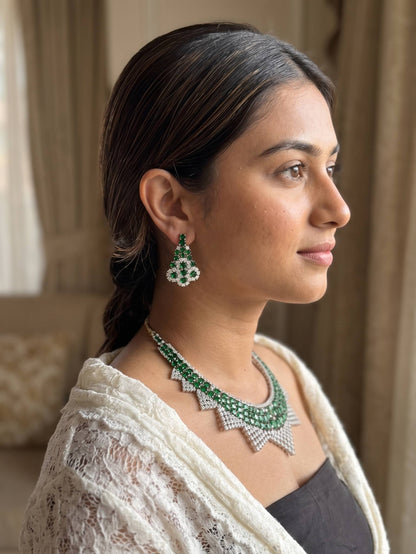 Cz Rose Cut Necklace