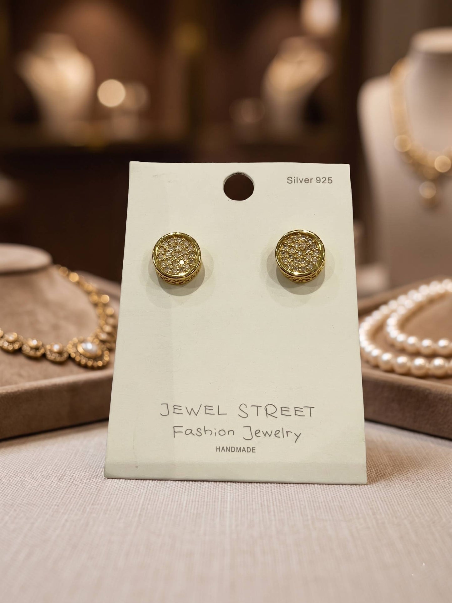 Elegant-Gold-Plated-Pave-Disc-Stud-Earrings1