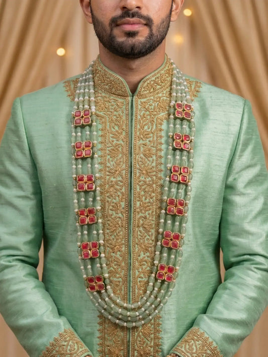 Elegant Multi-Layered Groom Mala