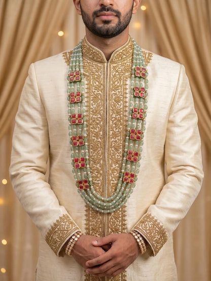 Elegant Multi-Layered Groom Mala