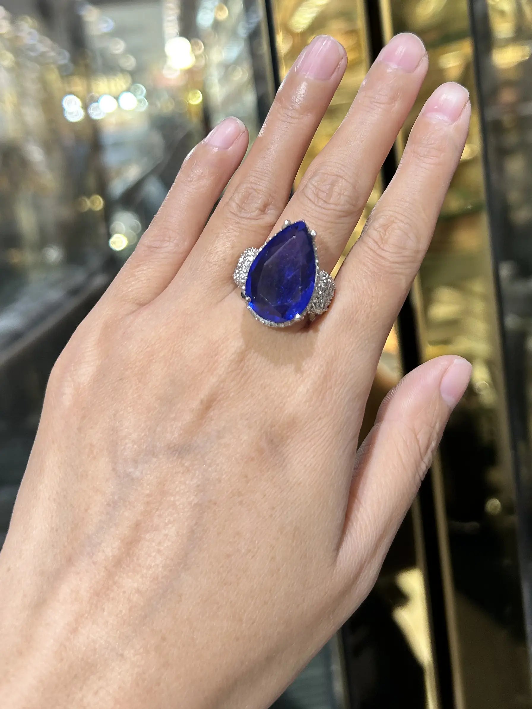 Side Profile of Anti-Tarnish Silver Adjustable Ring Band for Women