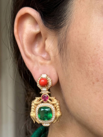 Handcrafted Royal Jodha Ratan Necklace for Saree and Lehenga