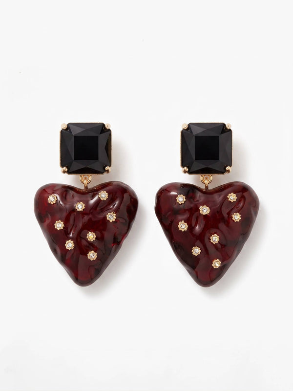 Stylish Fancy Red Heart Earrings Set for Women | Anti Tarnish Jewelry