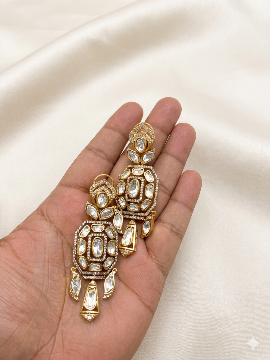 Kundan Drop Earrings for women
