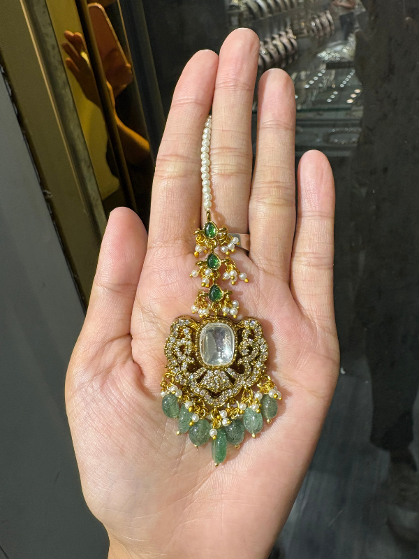 Victorian Green Beads Tikka