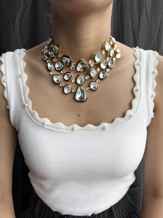 choker with matching earrings