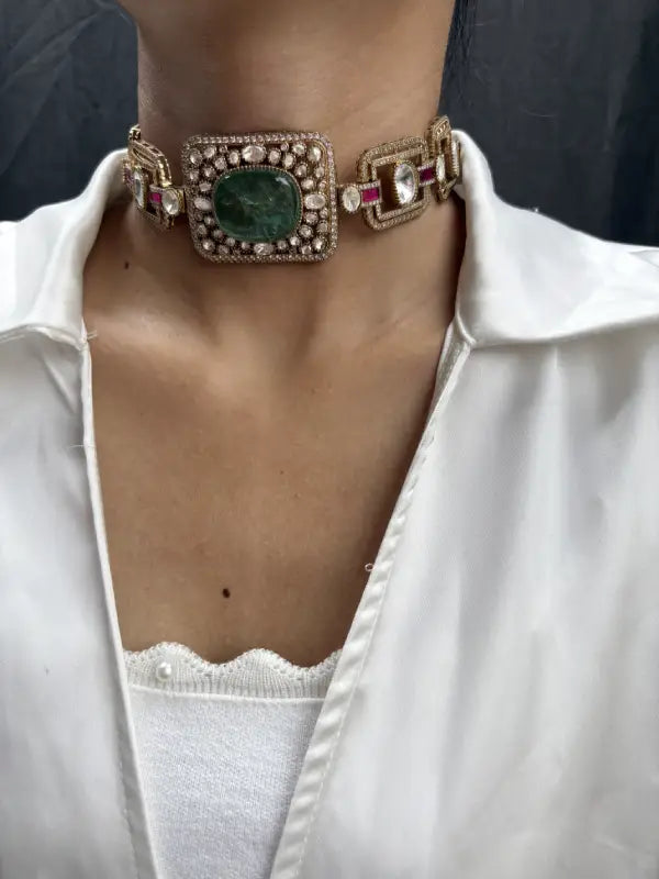mint green choker