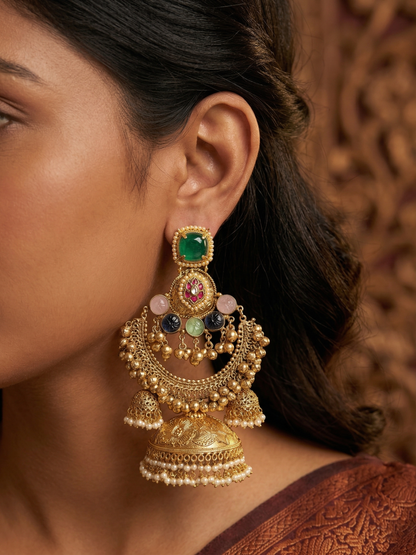 Vintage Jhumka Earrings For Women | Traditional Stud Earrings Design