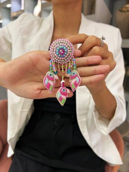 Bird Embroidery Earrings