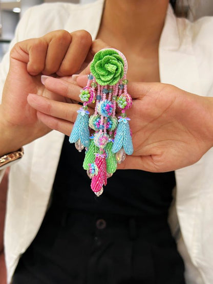 Flower Embroidery Earrings
