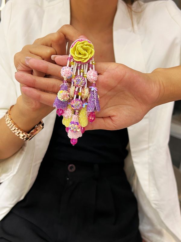 Flower Embroidery Earrings