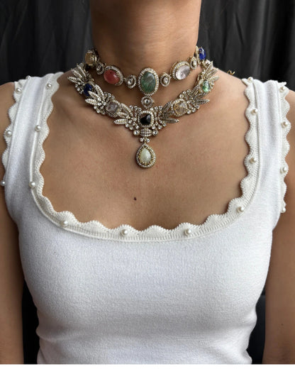 Choker with earrings 