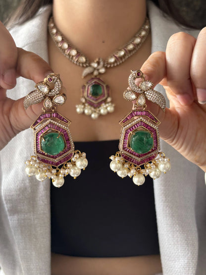 Traditional Victorian Polki Choker with Intricate Design