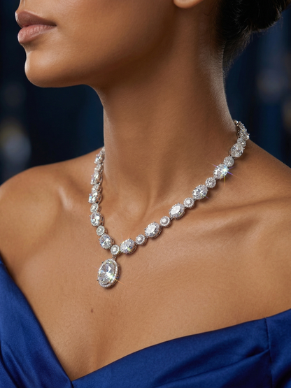 Complete Earring and Necklace Set for Weddings and Festive Occasions.